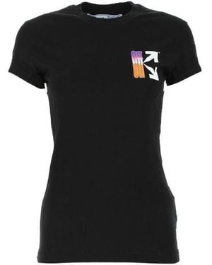 Off-White c/o Virgil Abloh Gradient-Style Logo T-Shirt - Black