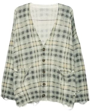 R13 Plaid-Check Cardigan - Multicolour