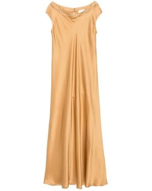 Antonelli Round Neck Dress - Metallic