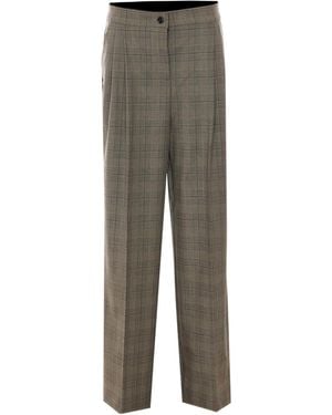 Pinko Checked Casual Trousers - Grey