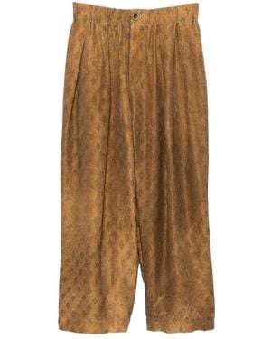 Uma Wang Elastic Waist Casual Trousers - Multicolour