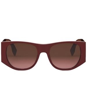 Fendi Eyewear Square Frame Sunglasses - Brown