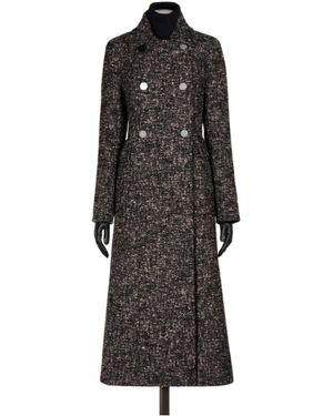 Max Mara Wool And Alpaca Redingote Coat - Black