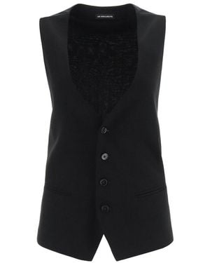 Ann Demeulemeester Breasted Sleeveless Suit Jacket - Black