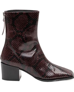 Aeyde Square-Toe Ankle Boots - Brown
