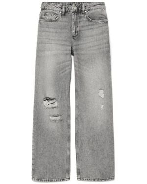 AllSaints Brooklyn Distressed Straight-Leg Jeans - Grey