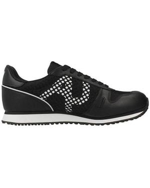 Armani Jeans Logo Details Casual Sports Shoes - Black