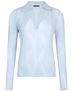 Liu Jo V-Neck Knitted Top - Blue