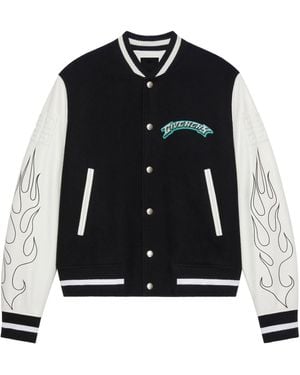 Givenchy Logo Patch Varsity Jacket - Black