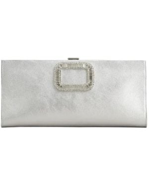 Roger Vivier Pilgrim Small Clutch Bag - Gray
