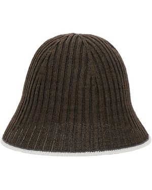 Brunello Cucinelli Ribbed Knit Hat - Green