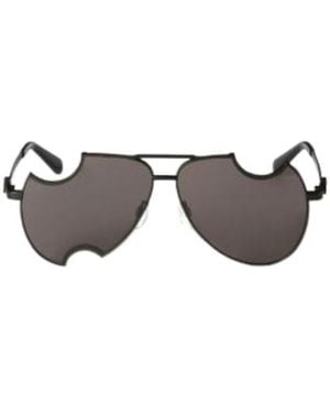 Off-White c/o Virgil Abloh Dallas Cut-Out Aviator Sunglasses - Metallic