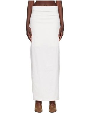Issey Miyake Off- Allow Maxi Skirt - White