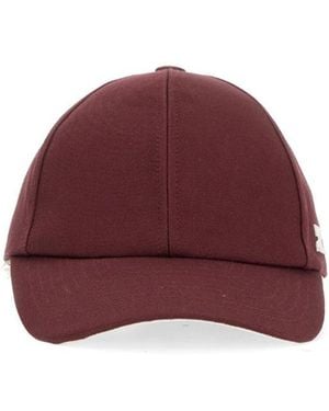 Courreges Logo-Patch Cotton Cap - Red