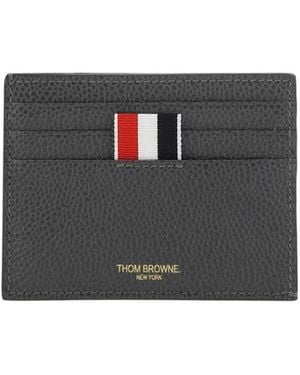 Thom Browne 4-Bar Logo Stamp Cardholder - Black