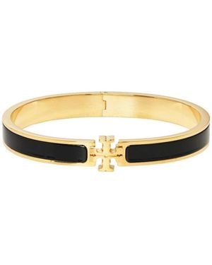 Tory Burch Enamel Hinged Bracelet - White