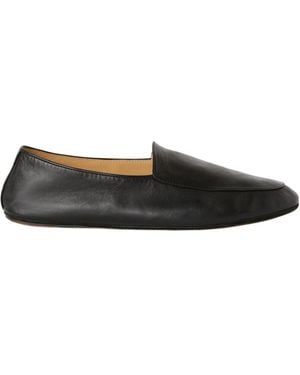 Loro Piana Anton Lambskin Loafers - Black