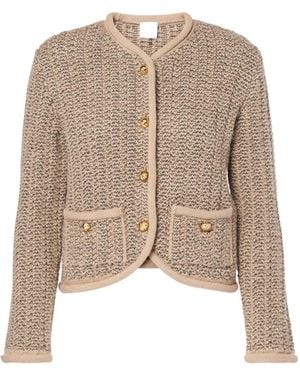 Patou Button Long-Sleeved Sweater - Natural