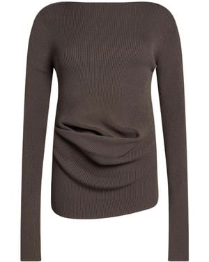 Rick Owens Solid-Colored Knit Jumper - Brown