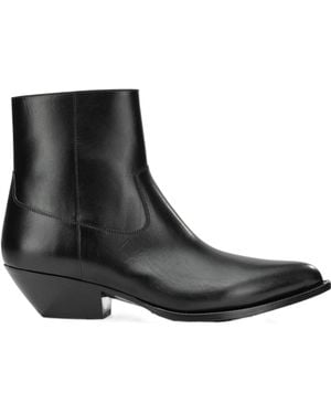 Celine Zippered Ankle Boots - Black
