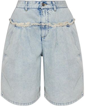 Isabel Marant Denim Shorts With Belt Loops - Blue