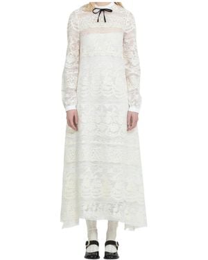 N°21 Lace-Bow Maxi Dress - White