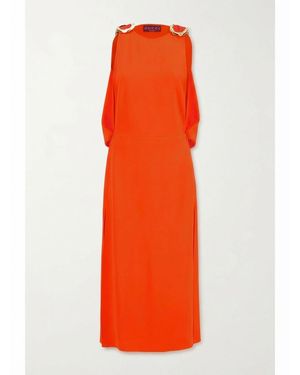 Gucci Bamboo-Detail Midi Dress - Orange