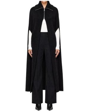 Coperni Scarf Zipped Slit Cape - Black