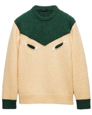 Prada Oversized Shetland Wool Jumper - Green