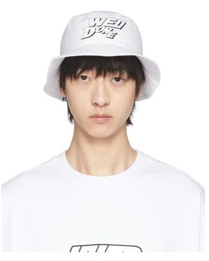 we11done Logo Printed Fisherman's Hat - White