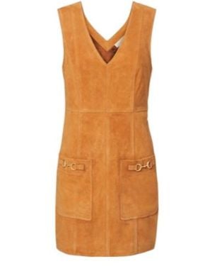 Ulla Johnson Sloane Suede Minidress - Orange