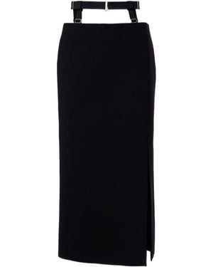 Mugler Cutout Pencil Skirt - Black