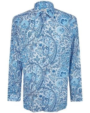 Etro Paisley Print Shirt - Blue