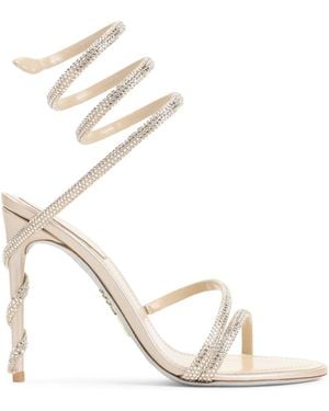 Rene Caovilla René Caovilla Margot Embellished Open Toe Sandals - Metallic