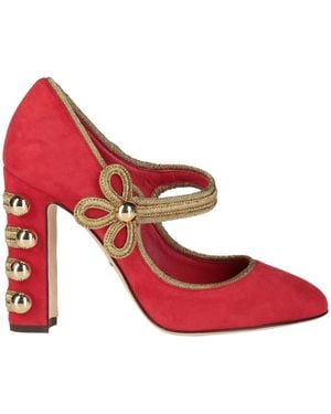 Dolce & Gabbana Solid Color Courts - Red