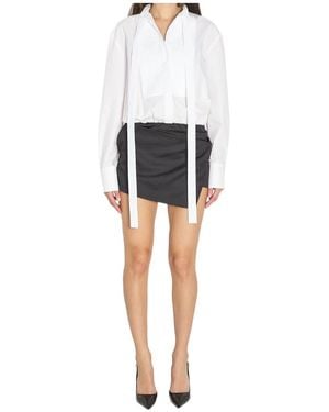 The Attico Long Sleeve Dress - White
