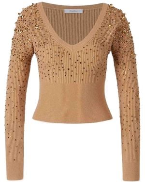 Max Mara Long-Sleeved Knitwear - Brown