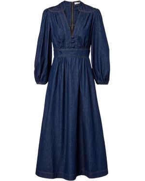 Zimmermann Awaken Denim Midi Dress - Blue