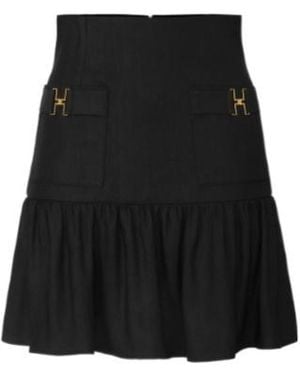 Elisabetta Franchi Jewel Detailed Skirt - Black