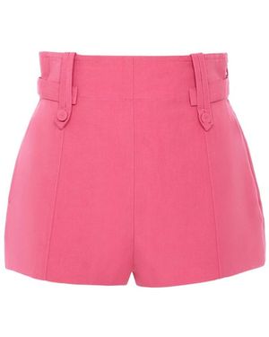 Chloé Button-Detail Buckled-Strap Mini Shorts - Pink