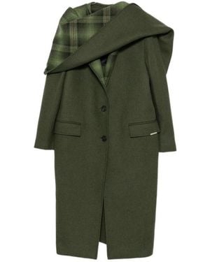 The Attico Long-Sleeved Single-Breasted Coat - Green