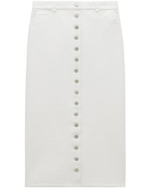 Courreges Courrèges Button-Up Vinyl Skirt - White