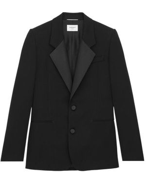 Saint Laurent Single-Breasted Tuxedo Jacket - Black
