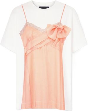 Simone Rocha Printed Crew Neck T-Shirt - Pink