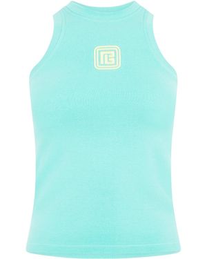 Balmain Soft Tight Vest - Blue