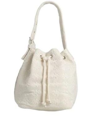 Tory Burch Terry Cloth Bucket Bag - White
