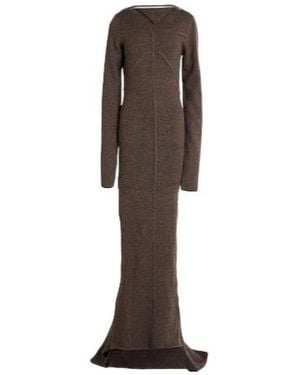 Rick Owens Medium-Length Cashmere Dress - Brown