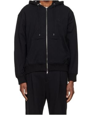 WOOYOUNGMI Logo-Patch Zip-Up Hoodie - Blue