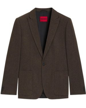 BOSS Long-Sleeved Suit Jacket - Brown
