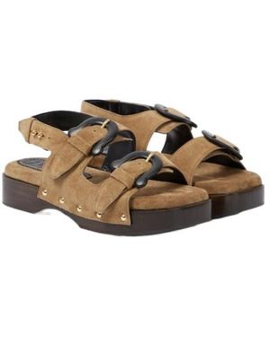 Nanushka Mahalia Suede Sandals - Brown